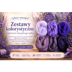 Wełna czesankowa STANDARD ZESTAW CZAR FIOLETU (6x25 g)